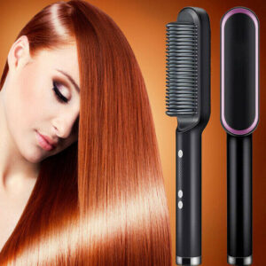 Electric Hair Straightener Brush Straight Quick Iron Hot Comb Styling Tool