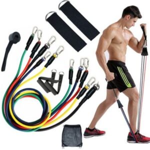 Power Resistance Bands Set - Home Gym Extreme - With Travel Bag And Exercise Accessories