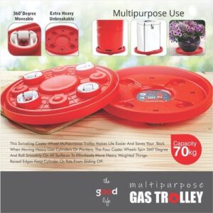 Plastic Cylinder Trolley with Wheels/Gas Trolley/LPG Cylinder Stand