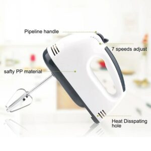 Scarlett Electric 7 Speed Hand Mixer with 4 Pieces Stainless Blender, Bitter for Cake/Cream Mix, Food Blender, Beater for Kitchen || Beater for Cake