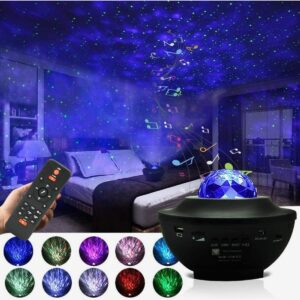 LED Galaxy Projector Light Bluetooth Remote Control Starry Projection Lamp Star Projector Light Star Night Light with Mp3