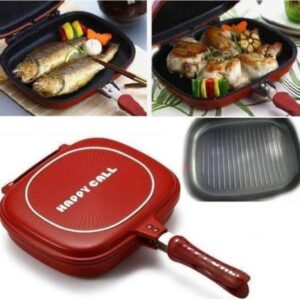 Happy Call Non Stick Double Sided Fry/Grill Pan - Red